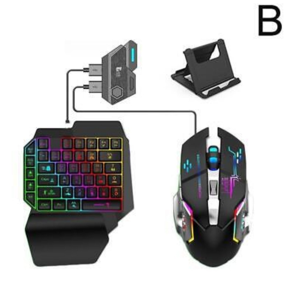 قطعة إستخدام الجوال مع ماوس وكيبورد قيمنق احترافي بلوتوث أحدث اصدار بستاند للجوال