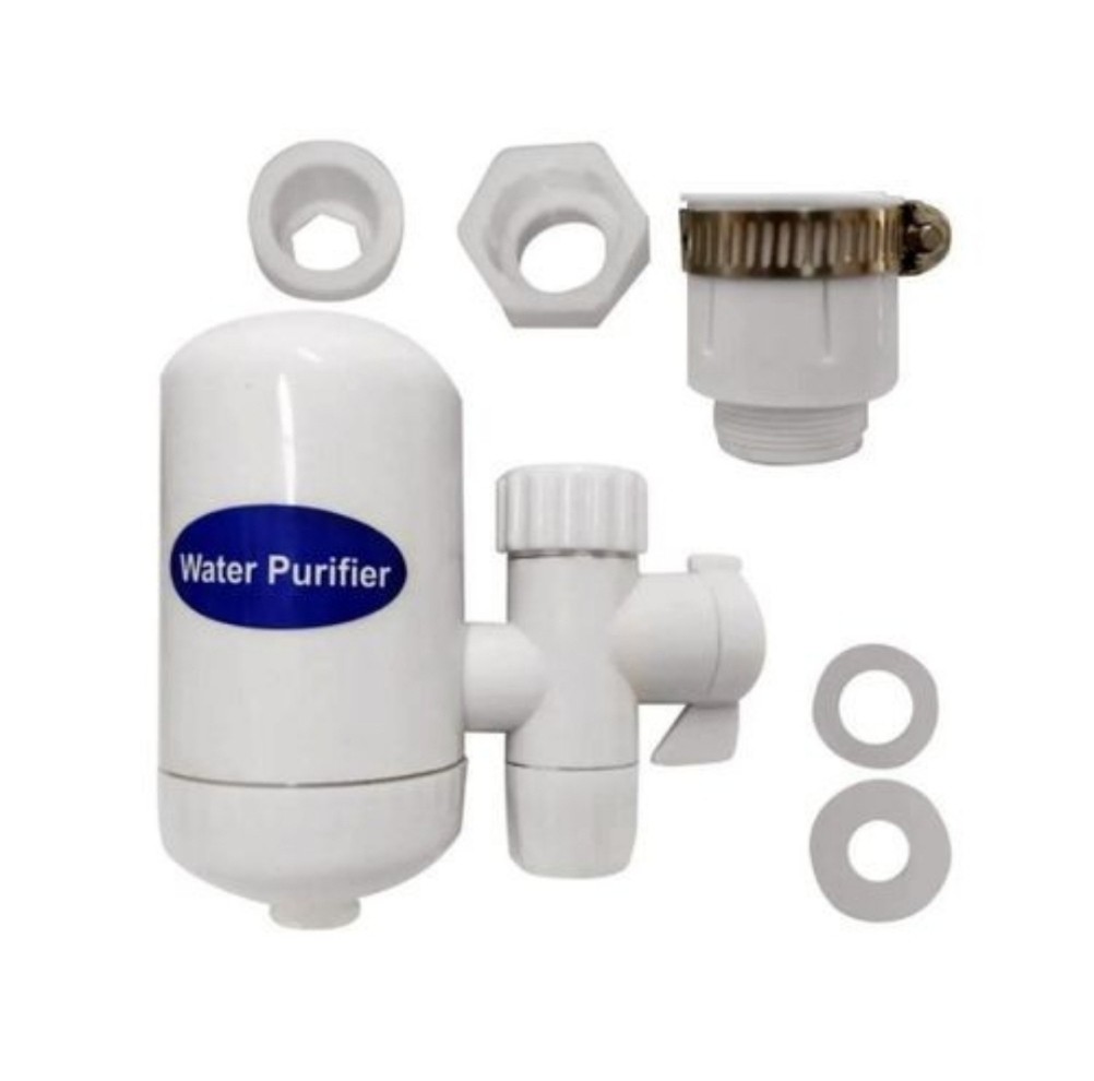 فلتر تنقية للماء بالحنفي مباشرة 3 مراحل تصفية بنسبه %99% مع امكانية التنظيف والتغيير